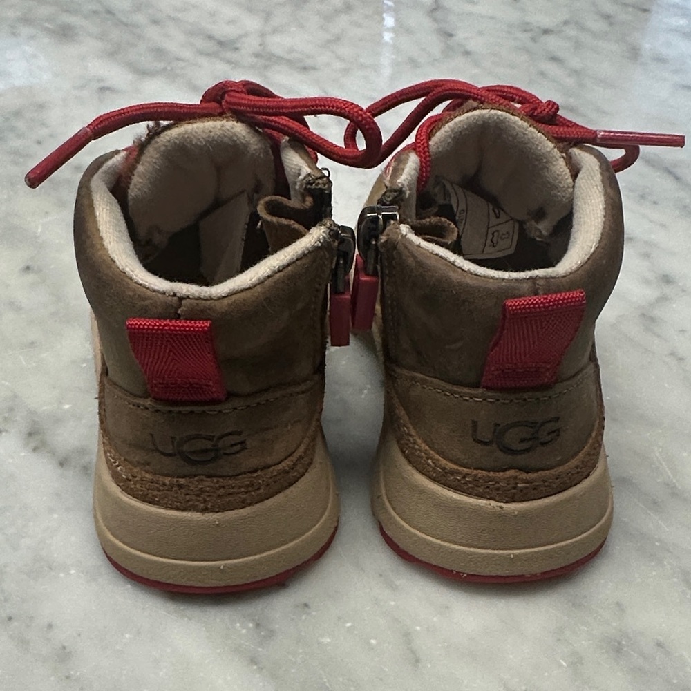 Brown Ugg Boots with Red Accents - Picture 3 of 13